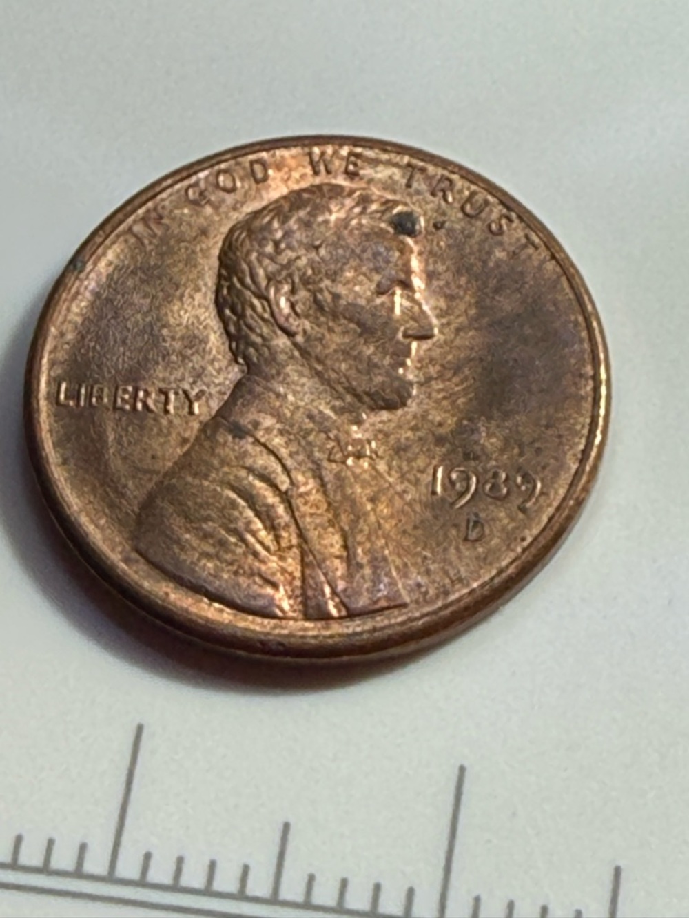 1989 Lincoln Penny - Error Double Die